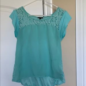 Express light blue top with full lace back